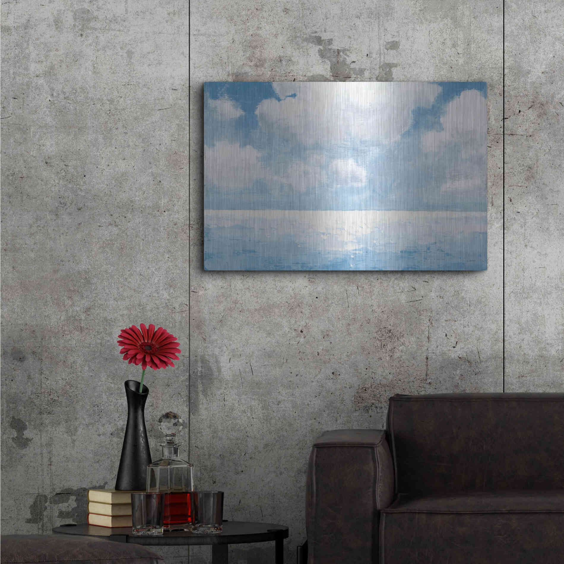 Luxe Metal Art 'Sparkling Sea' by James Wiens, Metal Wall Art,36x24