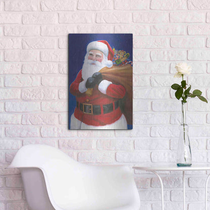 Luxe Metal Art 'James Santa' by James Wiens, Metal Wall Art,16x24