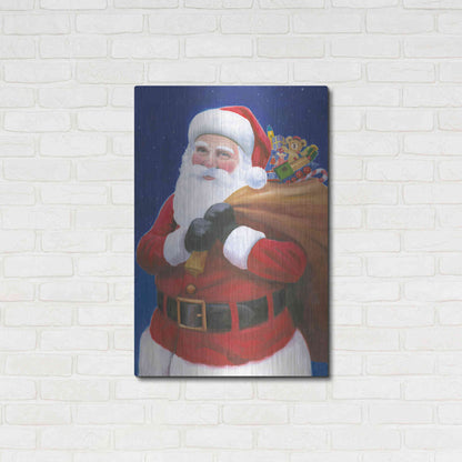 Luxe Metal Art 'James Santa' by James Wiens, Metal Wall Art,24x36