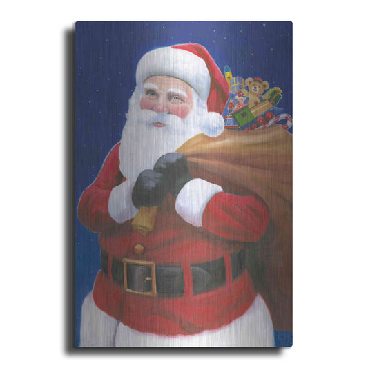 Luxe Metal Art 'James Santa' by James Wiens, Metal Wall Art