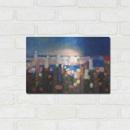 Luxe Metal Art 'City Lights' by James Wiens, Metal Wall Art,16x12