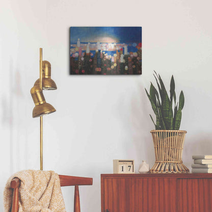 Luxe Metal Art 'City Lights' by James Wiens, Metal Wall Art,24x16