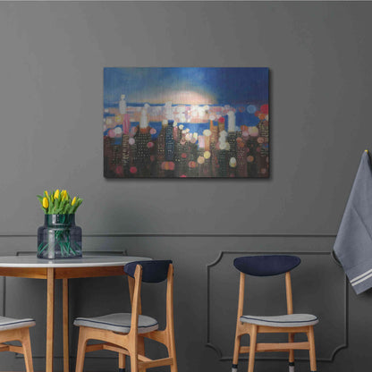 Luxe Metal Art 'City Lights' by James Wiens, Metal Wall Art,36x24