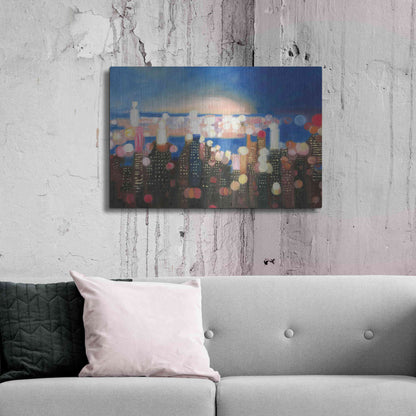 Luxe Metal Art 'City Lights' by James Wiens, Metal Wall Art,36x24
