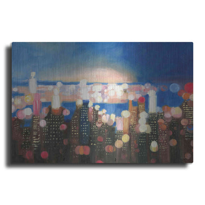 Luxe Metal Art 'City Lights' by James Wiens, Metal Wall Art