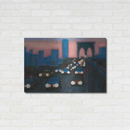 Luxe Metal Art 'Brooklyn Bridge Evening' by James Wiens, Metal Wall Art,36x24