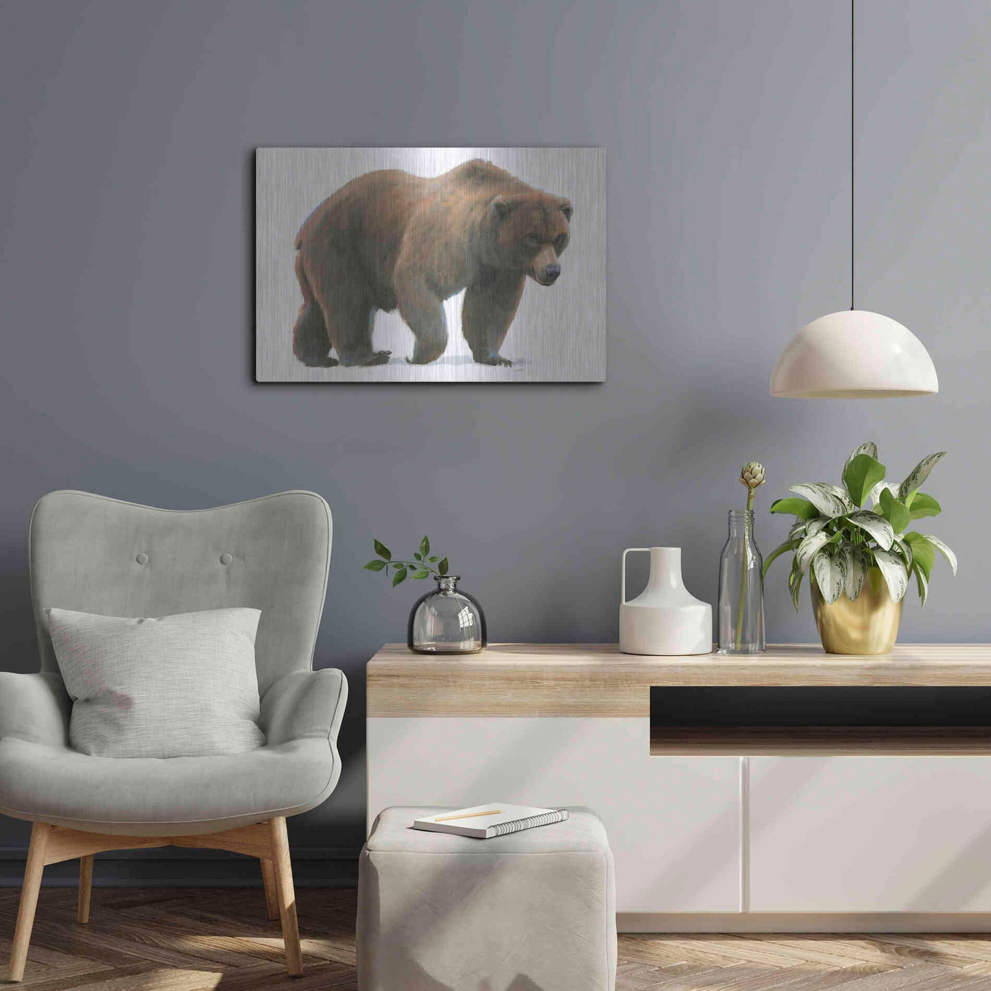 Luxe Metal Art 'Northern Wild I' by James Wiens, Metal Wall Art,24x16