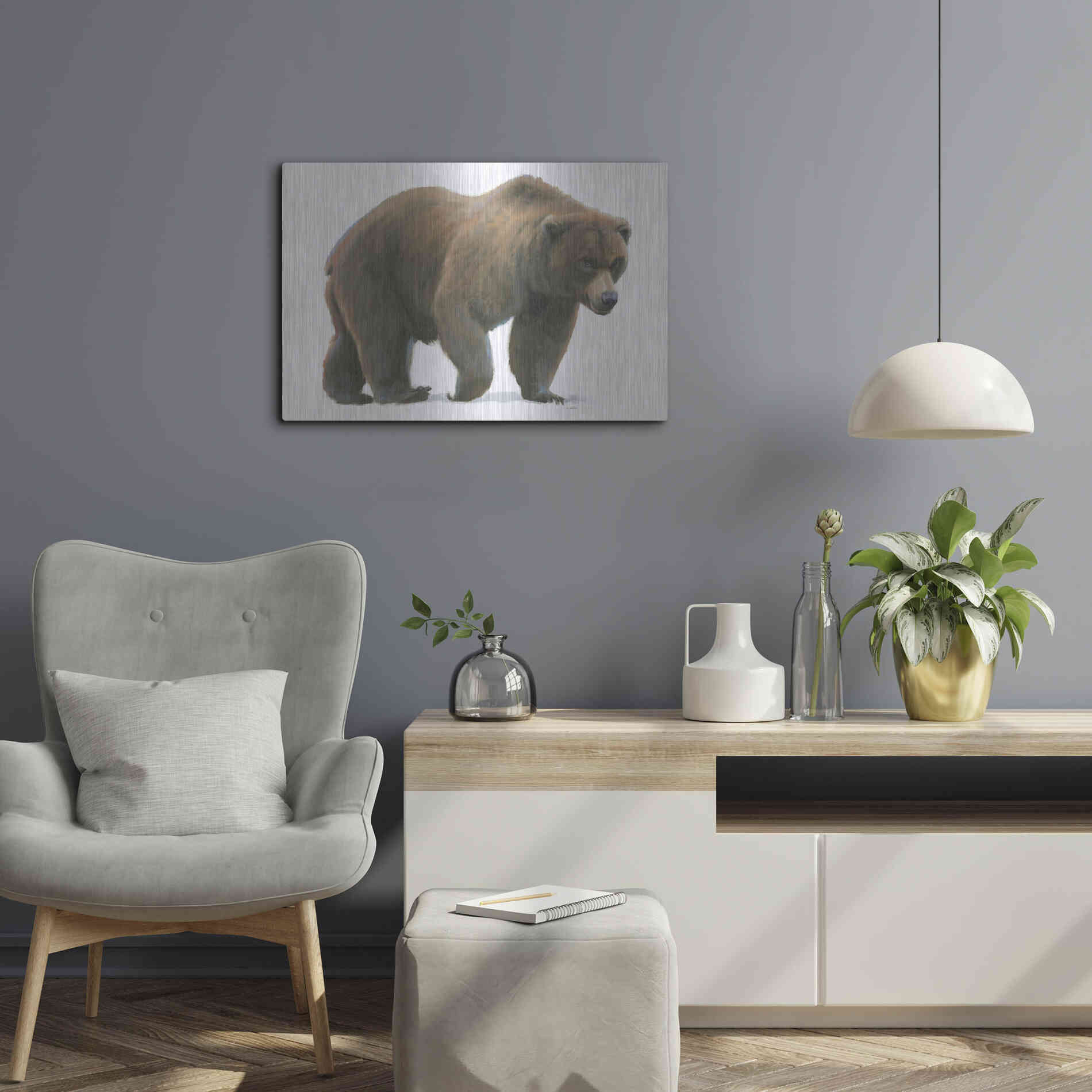Luxe Metal Art 'Northern Wild I' by James Wiens, Metal Wall Art,24x16