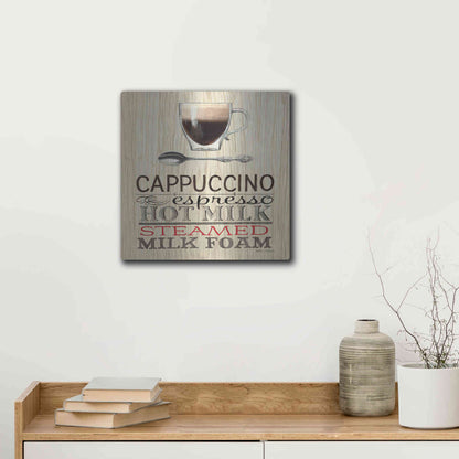 Luxe Metal Art 'Cappuccino' by Marco Fabiano, Metal Wall Art,12x12
