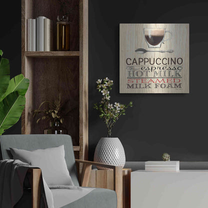 Luxe Metal Art 'Cappuccino' by Marco Fabiano, Metal Wall Art,24x24
