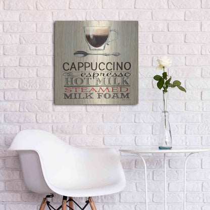 Luxe Metal Art 'Cappuccino' by Marco Fabiano, Metal Wall Art,24x24