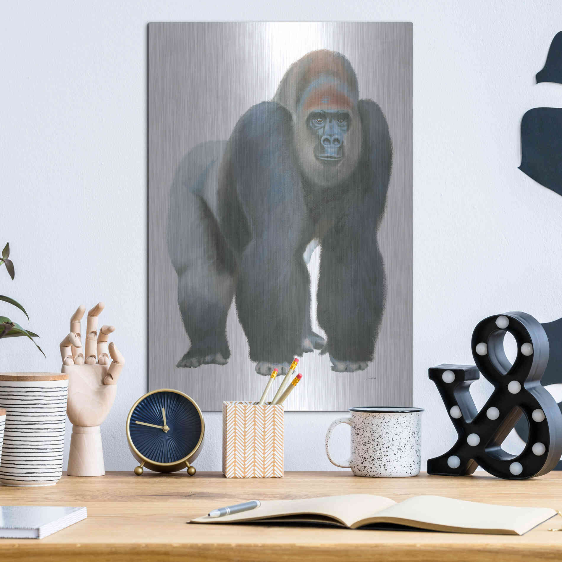 Luxe Metal Art 'Wild and Free II' by James Wiens, Metal Wall Art,12x16