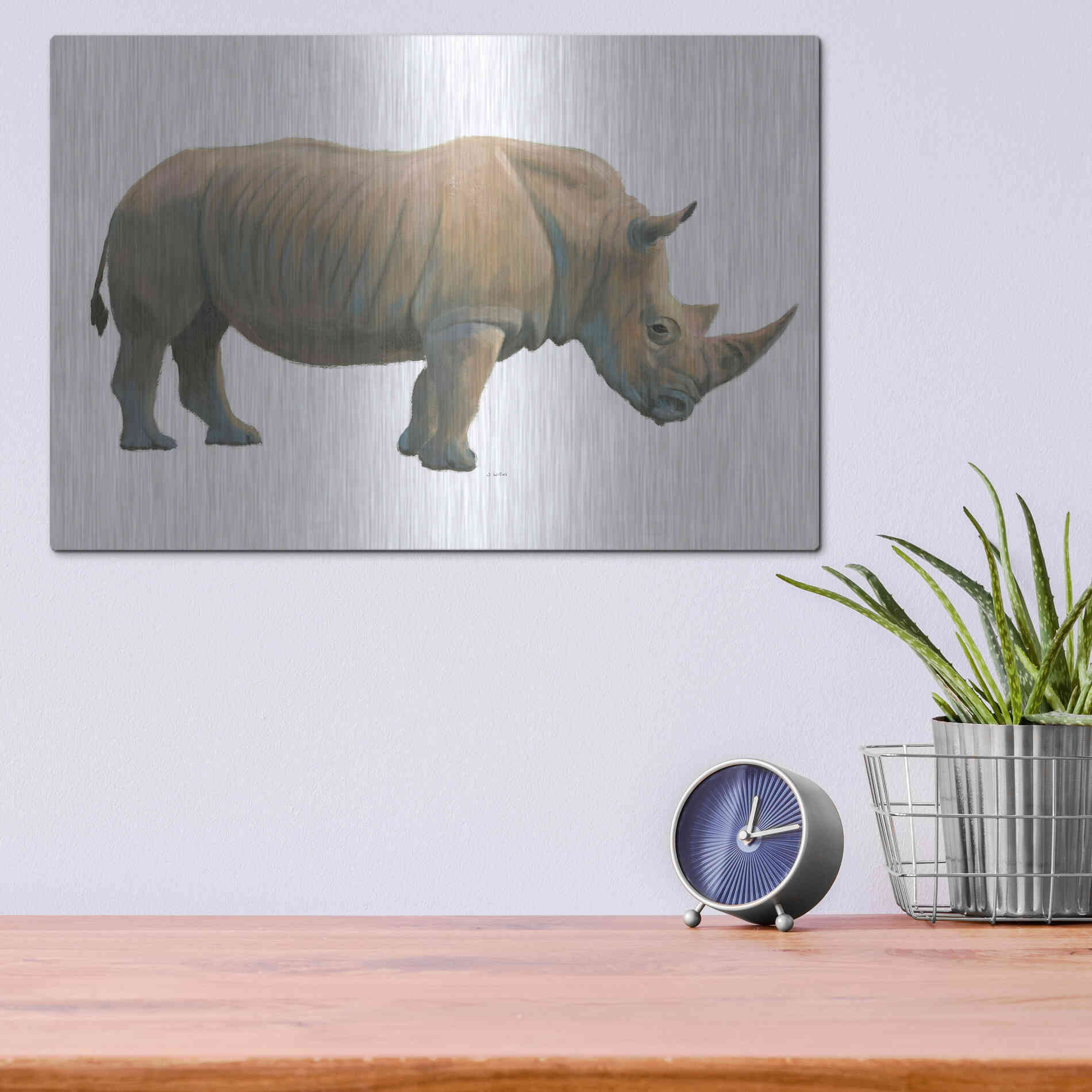 Luxe Metal Art 'Wild and Free III' by James Wiens, Metal Wall Art,16x12