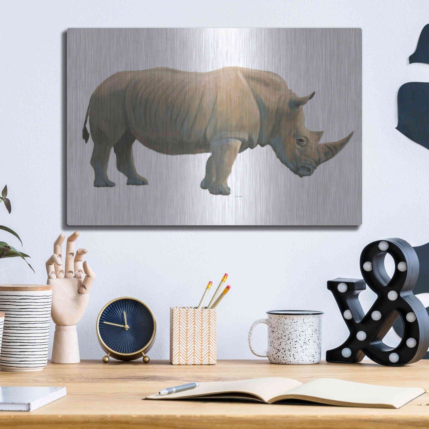 Luxe Metal Art 'Wild and Free III' by James Wiens, Metal Wall Art,16x12