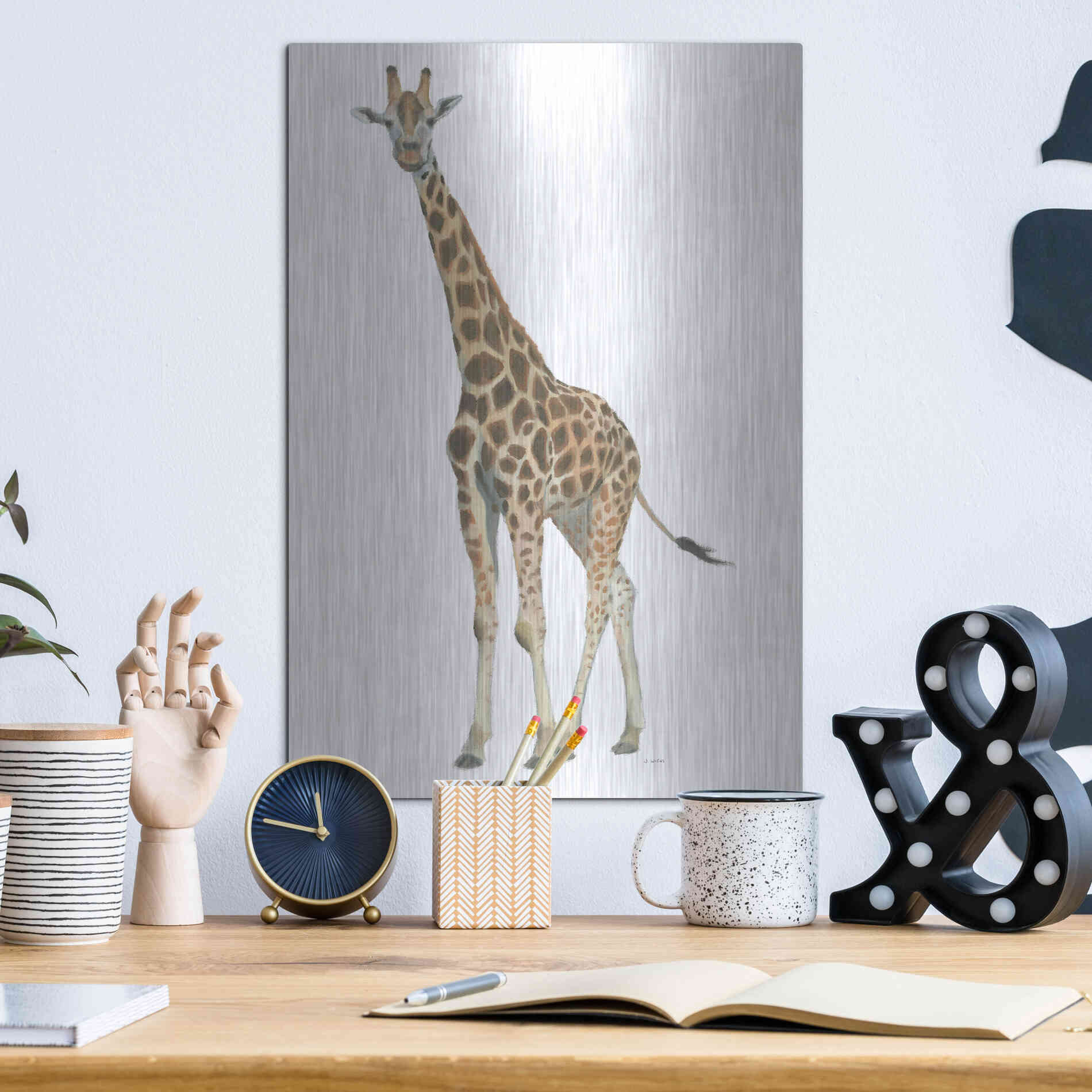 Luxe Metal Art 'Wild and Free V' by James Wiens, Metal Wall Art,12x16