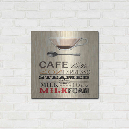 Luxe Metal Art 'Cafe Latte' by Marco Fabiano, Metal Wall Art,24x24