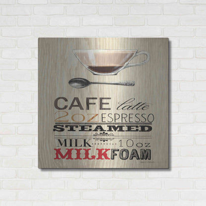 Luxe Metal Art 'Cafe Latte' by Marco Fabiano, Metal Wall Art,36x36