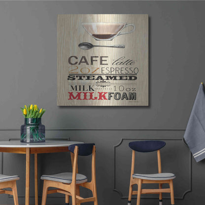 Luxe Metal Art 'Cafe Latte' by Marco Fabiano, Metal Wall Art,36x36