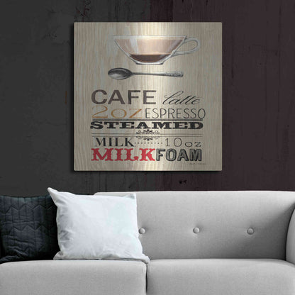 Luxe Metal Art 'Cafe Latte' by Marco Fabiano, Metal Wall Art,36x36