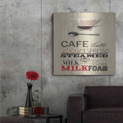 Luxe Metal Art 'Cafe Latte' by Marco Fabiano, Metal Wall Art,36x36