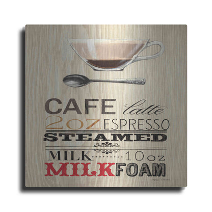 Luxe Metal Art 'Cafe Latte' by Marco Fabiano, Metal Wall Art