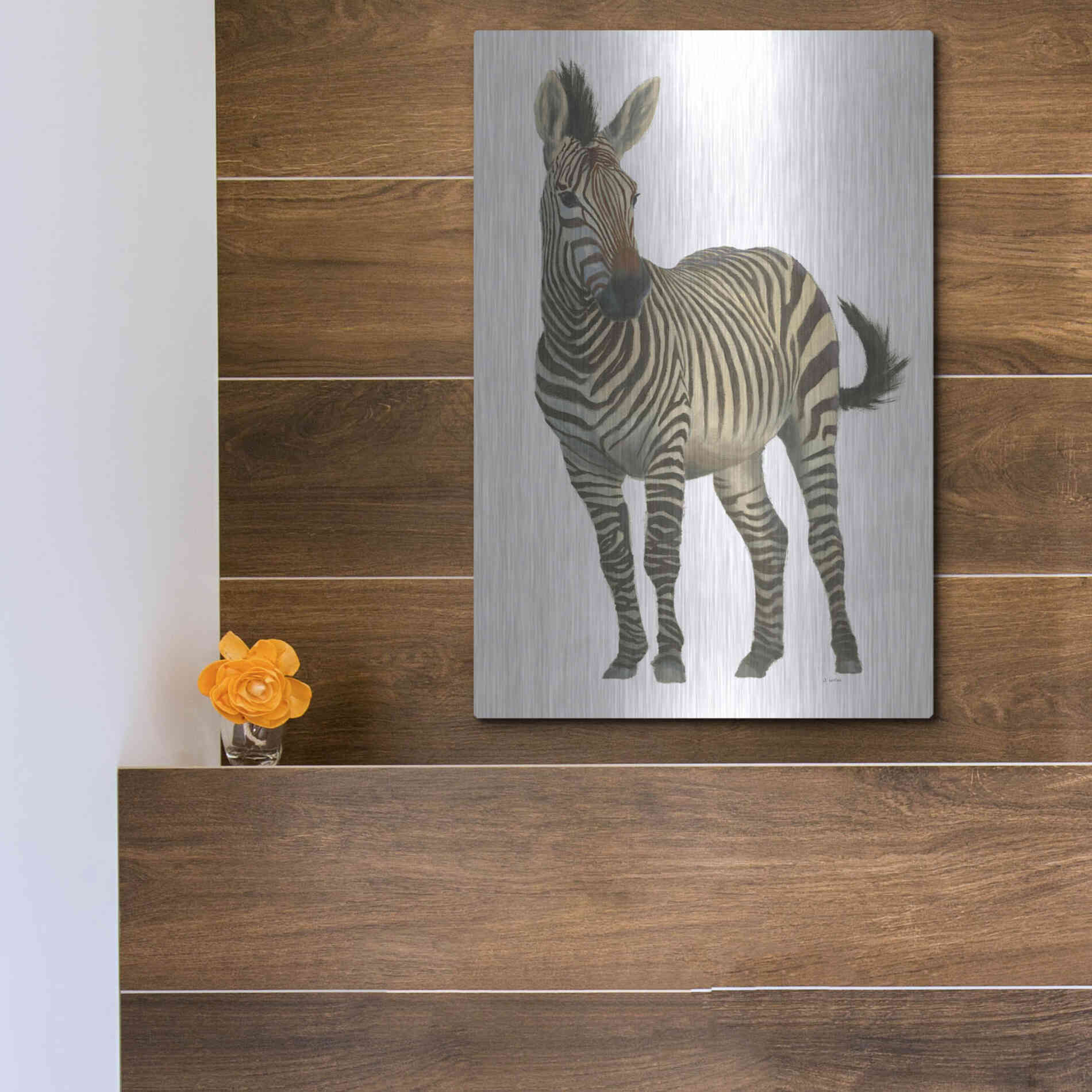 Luxe Metal Art 'Wild and Free VI' by James Wiens, Metal Wall Art,12x16