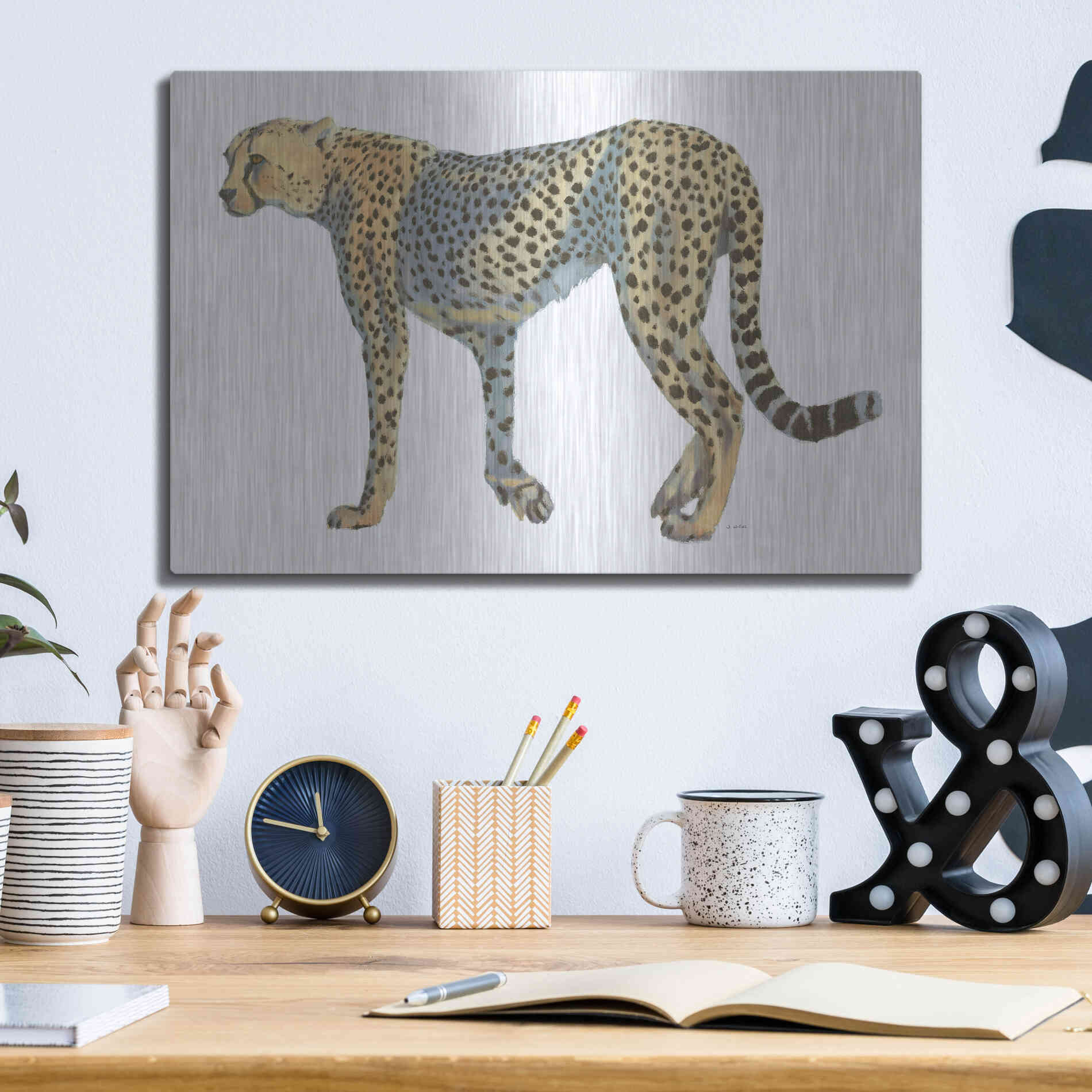 Luxe Metal Art 'Wild and Free VII' by James Wiens, Metal Wall Art,16x12