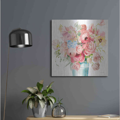 Luxe Metal Art 'Boho Bouquet VII' by James Wiens, Metal Wall Art,24x24