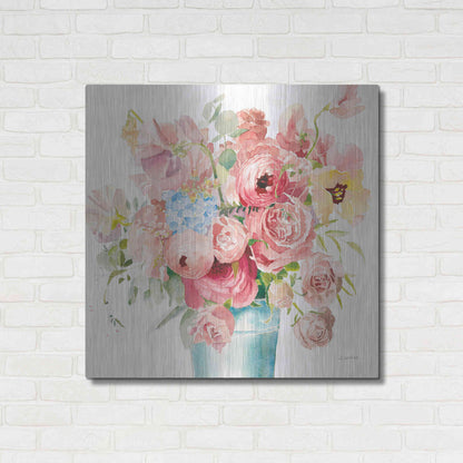 Luxe Metal Art 'Boho Bouquet VII' by James Wiens, Metal Wall Art,36x36