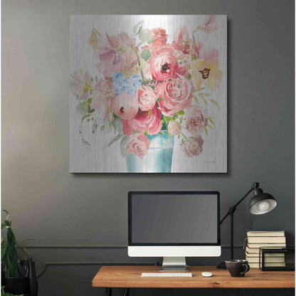 Luxe Metal Art 'Boho Bouquet VII' by James Wiens, Metal Wall Art,36x36