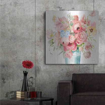 Luxe Metal Art 'Boho Bouquet VII' by James Wiens, Metal Wall Art,36x36