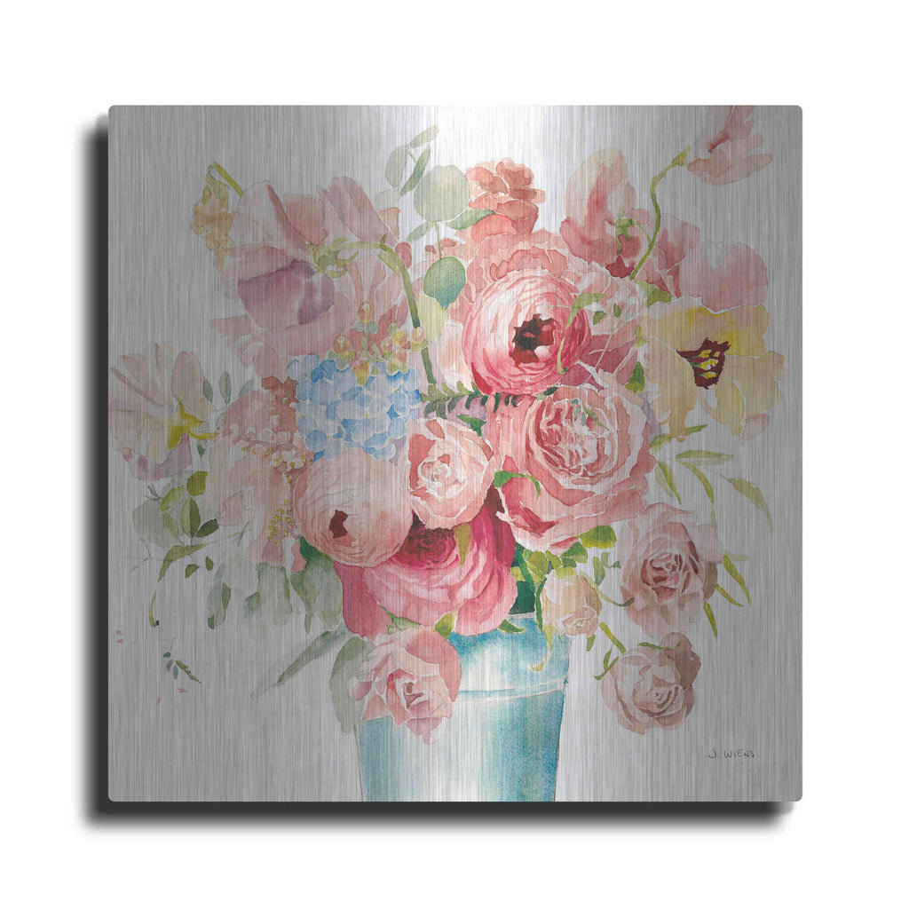 Luxe Metal Art 'Boho Bouquet VII' by James Wiens, Metal Wall Art