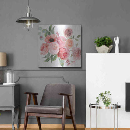 Luxe Metal Art 'Boho Bouquet VIII' by James Wiens, Metal Wall Art,24x24