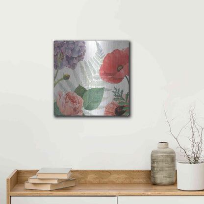 Luxe Metal Art 'Boho Bouquet XI' by James Wiens, Metal Wall Art,12x12