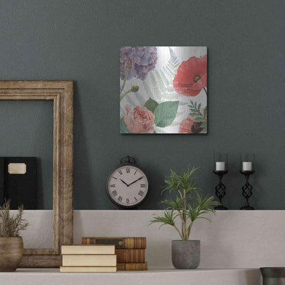 Luxe Metal Art 'Boho Bouquet XI' by James Wiens, Metal Wall Art,12x12