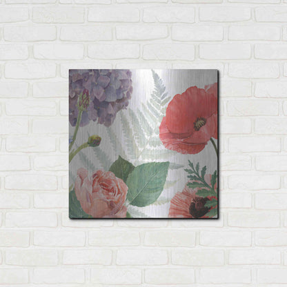 Luxe Metal Art 'Boho Bouquet XI' by James Wiens, Metal Wall Art,24x24