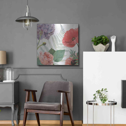 Luxe Metal Art 'Boho Bouquet XI' by James Wiens, Metal Wall Art,24x24