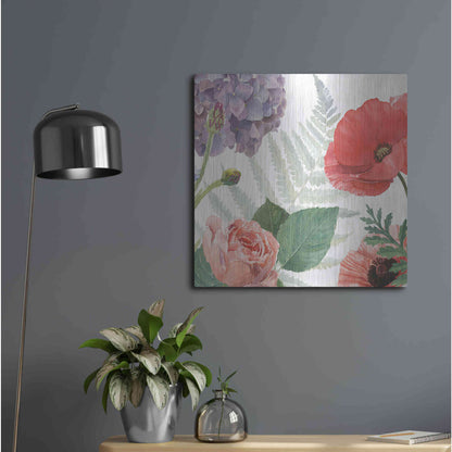 Luxe Metal Art 'Boho Bouquet XI' by James Wiens, Metal Wall Art,24x24