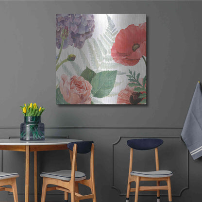 Luxe Metal Art 'Boho Bouquet XI' by James Wiens, Metal Wall Art,36x36