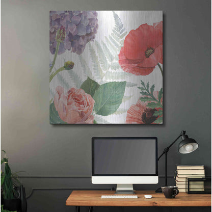 Luxe Metal Art 'Boho Bouquet XI' by James Wiens, Metal Wall Art,36x36