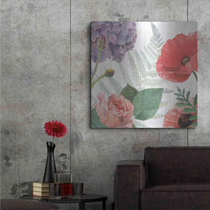 Luxe Metal Art 'Boho Bouquet XI' by James Wiens, Metal Wall Art,36x36