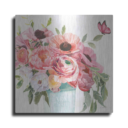 Luxe Metal Art 'Boho Bouquet XIII' by James Wiens, Metal Wall Art