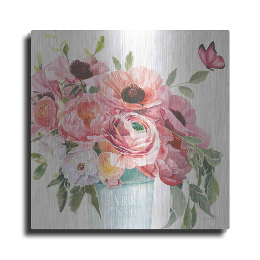 Luxe Metal Art 'Boho Bouquet XIII' by James Wiens, Metal Wall Art