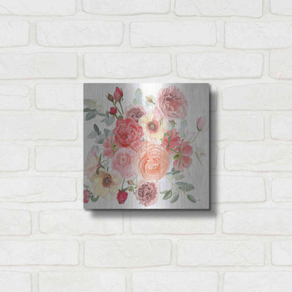 Luxe Metal Art 'Boho Bouquet XIV' by James Wiens, Metal Wall Art,12x12