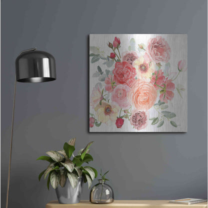 Luxe Metal Art 'Boho Bouquet XIV' by James Wiens, Metal Wall Art,24x24