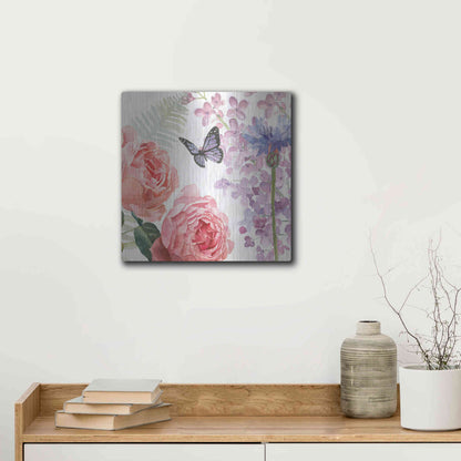 Luxe Metal Art 'Boho Bouquet XV' by James Wiens, Metal Wall Art,12x12