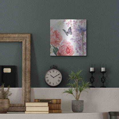 Luxe Metal Art 'Boho Bouquet XV' by James Wiens, Metal Wall Art,12x12