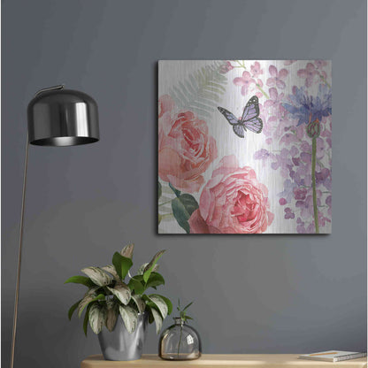 Luxe Metal Art 'Boho Bouquet XV' by James Wiens, Metal Wall Art,24x24