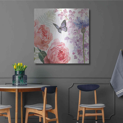 Luxe Metal Art 'Boho Bouquet XV' by James Wiens, Metal Wall Art,36x36