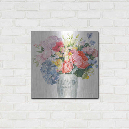 Luxe Metal Art 'Boho Bouquet XVII' by James Wiens, Metal Wall Art,24x24